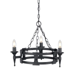 Żyrandol Saxon – 3 źródła światła – Czarny SAX3-BLK Elstead Lighting