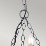 Żyrandol Saxon – 3 źródła światła – Czarny / Srebrna patyna SAX3-BLK-SIL Elstead Lighting
