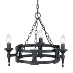 Żyrandol Saxon – 3 źródła światła – Czarny SAX3-BLK Elstead Lighting