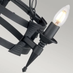 Żyrandol Saxon – 3 źródła światła – Czarny SAX3-BLK Elstead Lighting