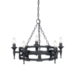 Żyrandol Saxon – 5 źródeł światła – Czarny SAX5-BLK Elstead Lighting
