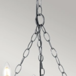 Żyrandol Saxon – 5 źródeł światła – Czarny / Srebrna patyna SAX5-BLK-SIL Elstead Lighting