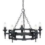 Żyrandol Saxon – 5 źródeł światła – Czarny SAX5-BLK Elstead Lighting