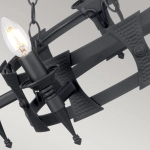 Żyrandol Saxon – 5 źródeł światła – Czarny SAX5-BLK Elstead Lighting