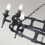 Żyrandol Saxon – 8 źródeł światła – Czarny SAX8-BLK Elstead Lighting