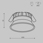 Lampa wpuszczana Okno 3000-4000-6000K 1x18W 100° DL055-18W3-4-6K-W Maytoni - zdjęcie dodatkowe 5