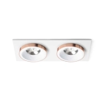 kinkiecik.pl SHARM SQ II wpuszczana biała miedź 230V LED 2x10W 24° 3000K R13255 Rendl light studio
