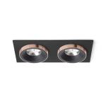 kinkiecik.pl SHARM SQ II wpuszczana czarna/czarna miedź 230V LED 2x10W 24° 3000K R13259 Rendl light studio