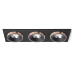 kinkiecik.pl SHARM SQ III wpuszczana czarna/czarna miedź 230V LED 3x10W 24° 3000K R13264 Rendl light studio