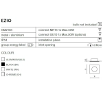 Oprawa stropowa Ezio AZ0812 Black IP54 AZZARDO