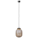 Lampa wisząca BOOM 25 cm - LED, klosz bursztynowy, wykonczenie złote - zdjęcie produktu