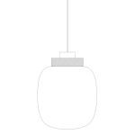Lampa wisząca BOOM 25 cm - LED, klosz bursztynowy, wykonczenie złote - zdjęcie produktu