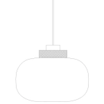 Lampa wisząca BOOM 35 cm - LED, klosz szary, wykonczenie złote - zdjęcie produktu