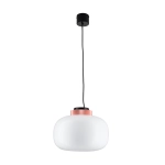 Lampa wisząca BOOM 35 cm - LED, klosz biały, wykonczenie miedziane - zdjęcie produktu