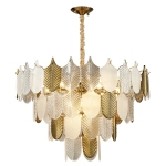 Lampa wisząca SECRET biało złota 80 cm - zdjęcie produktu