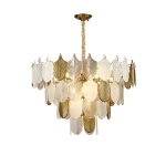 Lampa wisząca SECRET biało złota 80 cm - zdjęcie produktu