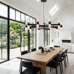 Lampa wisząca CANDELA-10 czarna 85 cm - zdjęcie produktu
