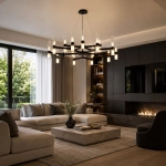 Lampa wisząca CANDELA-15 czarna 120 cm - zdjęcie produktu