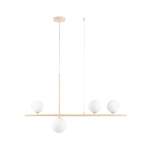 Lampa wisząca MODERNO 80 cm -kremowa z białymi kloszami - zdjęcie produktu