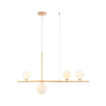 Lampa wisząca MODERNO 80 cm -kremowa z białymi kloszami - zdjęcie produktu