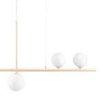Lampa wisząca MODERNO 80 cm -kremowa z białymi kloszami - zdjęcie produktu