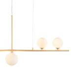 Lampa wisząca MODERNO 80 cm -kremowa z białymi kloszami - zdjęcie produktu