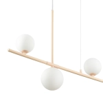 Lampa wisząca MODERNO 80 cm -kremowa z białymi kloszami - zdjęcie produktu