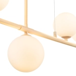 Lampa wisząca MODERNO 80 cm -kremowa z białymi kloszami - zdjęcie produktu
