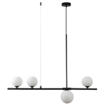 Lampa wisząca MODERNO 80 cm -czarna z białymi kloszami - zdjęcie produktu