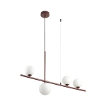 Lampa wisząca MODERNO 80 cm - burgundowa z białymi kloszami - zdjęcie produktu