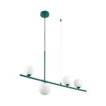 Lampa wisząca MODERNO 80 cm -szmaragdowa z białymi kloszami - zdjęcie produktu
