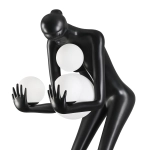 Lampa podłogowa WOMAN-2 BLACK czarna 190 cm - zdjęcie produktu