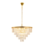 Lampa wisząca SPLENDORE 80 cm - żyrandol złoto-kryształowy - zdjęcie produktu