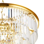 Lampa wisząca SPLENDORE 80 cm - żyrandol złoto-kryształowy - zdjęcie produktu