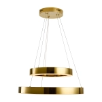 Lampa wisząca CIRCLE 2 40+60 cm - LED dwa ringi złoty połysk - zdjęcie produktu