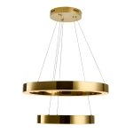 Lampa wisząca CIRCLE 2 40+60 cm - LED dwa ringi złoty połysk - zdjęcie produktu