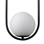 Lampa wisząca COSTA SOLO 40 cm - czarny stelaż, biały klosz - zdjęcie produktu