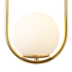 Lampa wisząca COSTA SOLO 40 cm - złoty stelaż, biały klosz - zdjęcie produktu