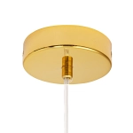 Lampa wisząca COSTA SOLO 40 cm - złoty stelaż, biały klosz - zdjęcie produktu