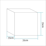 Lampa ogrodowa kostka CUBIC LED M RGBW 16 kolorów 35 cm - zdjęcie produktu