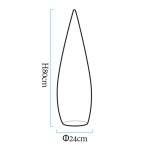 Lampa ogrodowa stojąca duszek GHOST LED RGBW 16 kolorów 80 cm - zdjęcie produktu