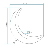 Lampa ogrodowa dekoracyjna księżyc MOON XL LED RGBW 16 kolorów 150 cm - zdjęcie produktu