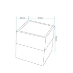 Lampa ogrodowa donica FLOWER CUBE LED RGBW 16 kolorów 40 cm - zdjęcie produktu