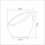 Fotel ogrodowy COMFY LED RGBW 16 kolorów 68 cm - zdjęcie produktu