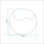 Lampa ogrodowa pufa APPLE M LED RGBW 16 kolorów 56 cm - zdjęcie produktu