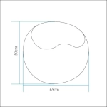 Lampa ogrodowa pufa APPLE L LED RGBW 16 kolorów 65 cm - zdjęcie produktu