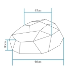 Lampa ogrodowa kamień DIAMOND L LED RGBW 16 kolorów 60 cm - zdjęcie produktu