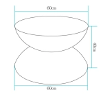 Stolik ogrodowy PARTY LED RGBW 16 kolorów 60 cm - zdjęcie produktu