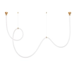 Lampa wisząca SNAKE LED 400 cm - elastyczny przewód LED, 3000K, złote uchwyty - zdjęcie produktu