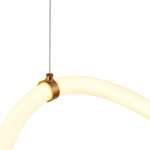 Lampa wisząca SNAKE LED 400 cm - elastyczny przewód LED, 3000K, złote uchwyty - zdjęcie produktu